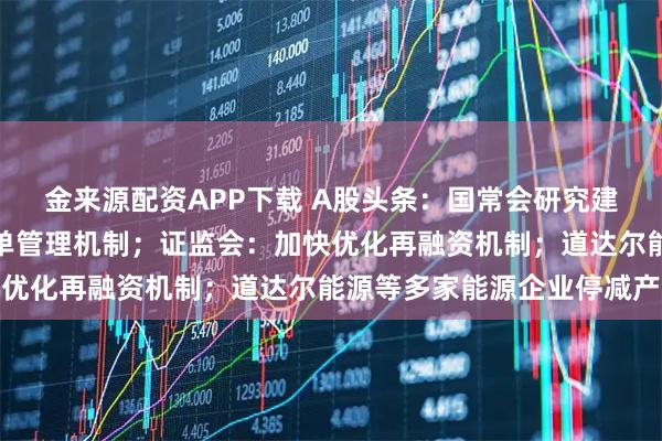 金来源配资APP下载 A股头条：国常会研究建立地方财政补贴负面清单管理机制；证监会：加快优化再融资机制；道达尔能源等多家能源企业停减产