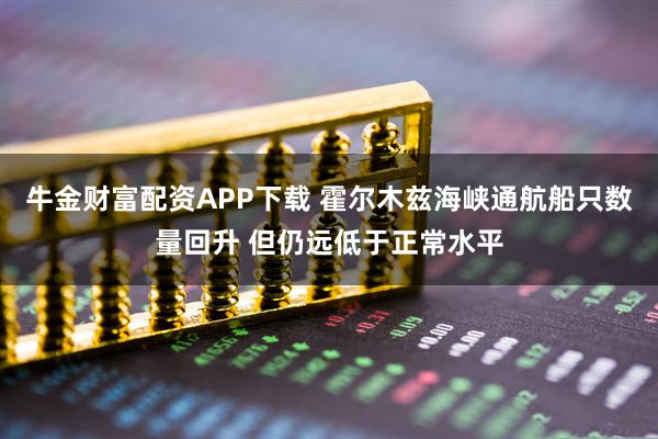 牛金财富配资APP下载 霍尔木兹海峡通航船只数量回升 但仍远低于正常水平